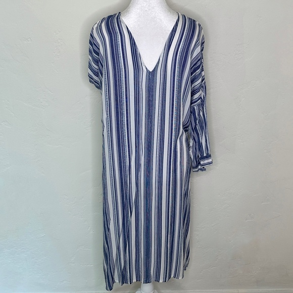 En Creme MOONFLOWER BLOUSE (NAVY) - L / NAVY/WHITE PRINT - Picture 10 of 15